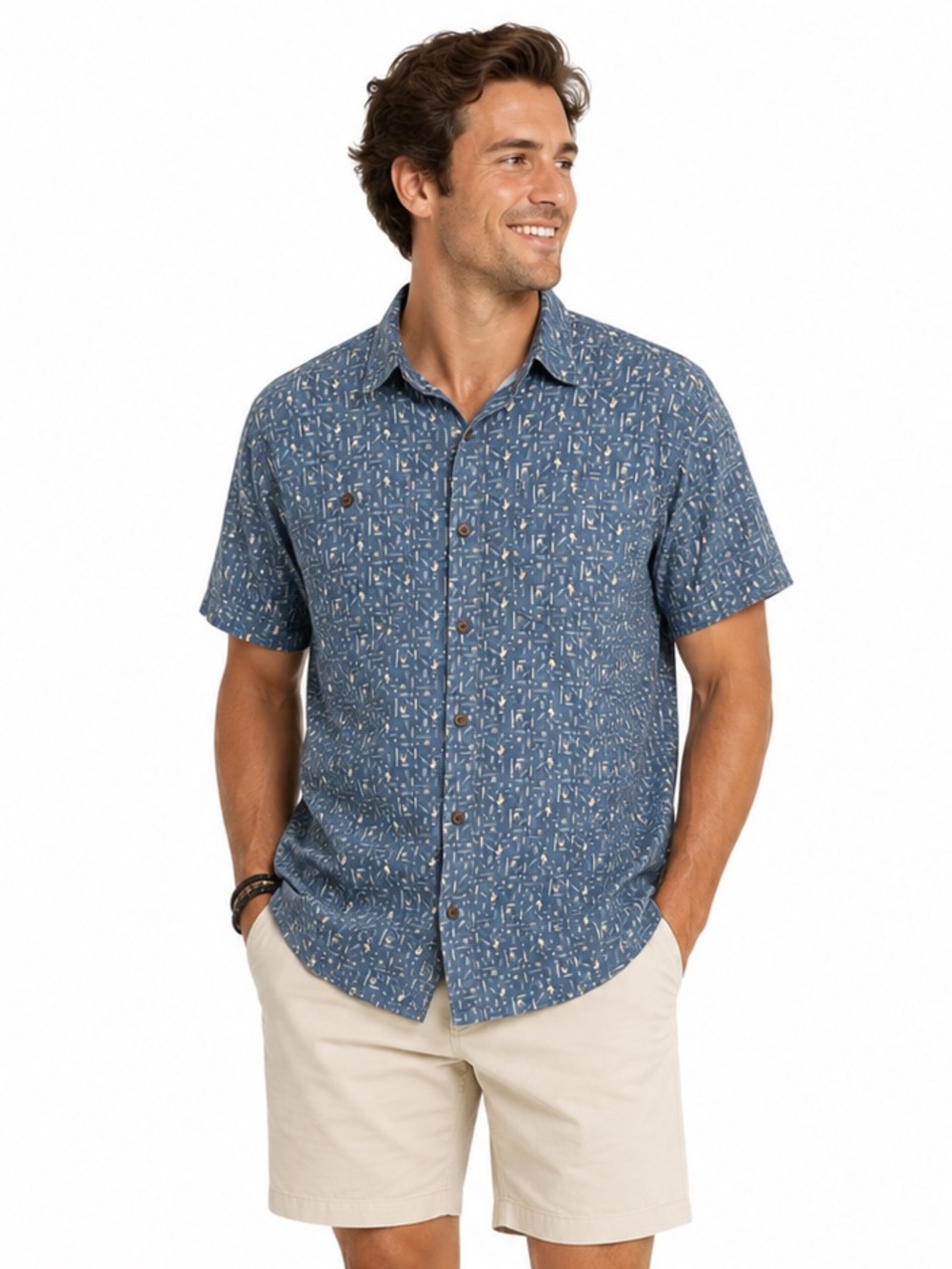Patagonia Back Step Shirt Large Blue Hemp Organic Cotton Outdoor Hiking Gorpcore
